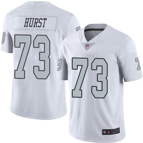 Men Oakland Raiders Limited White Maurice Hurst Jersey NFL Football #73 Rush Vapor Untouchable Jersey->oakland raiders->NFL Jersey